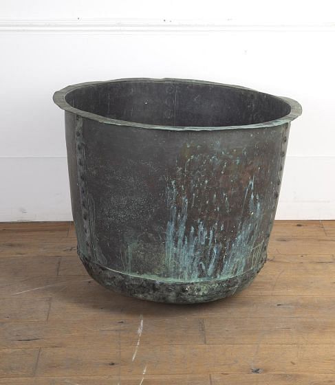 Large 19th Century English Riveted Copper Planter GA8222404