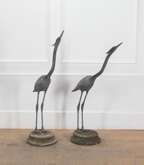 Pair of Early 20th Century Lead Herons GA8240573