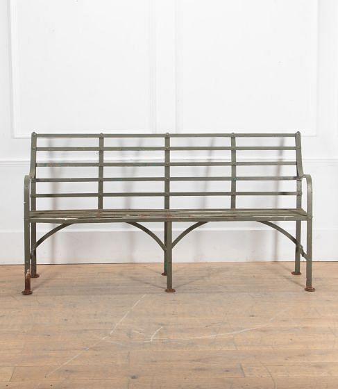 19th Century Wrought Iron Strapwork Bench GA8241175