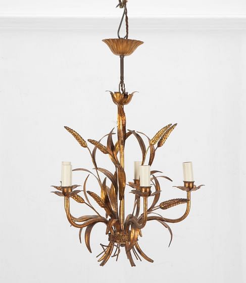 Gilt Metal Wheat Sheaf Chandelier LC1534432