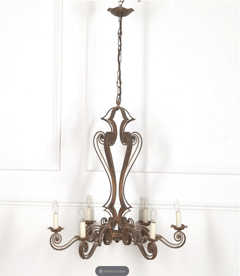 Large 20th Century French Metal Chandelier LC2016650