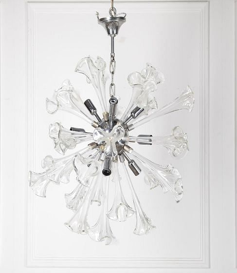 20th Century Murano Flower Starburst Hanging Light LC2924058