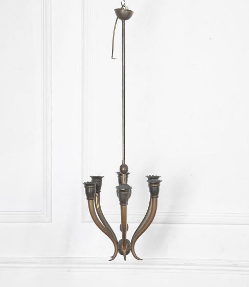 20th Century Italian Six Light Hanging Brass Pendant LC2927120