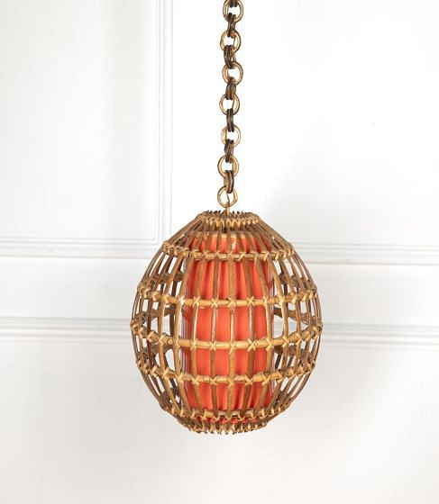 20th Century Rattan Pendant Light LC4631494