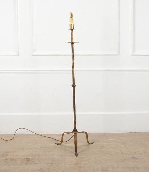 Mid-Century Spanish Gilt Iron Floor Lamp LF1540482