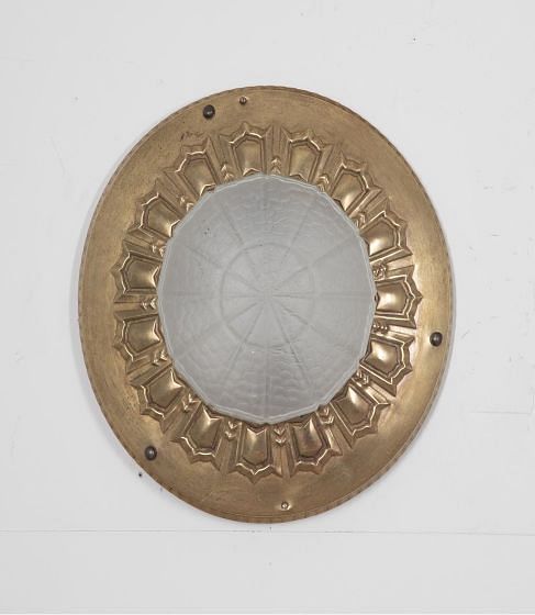 20th Century Repoussé Brass Ceiling Light LL2129239