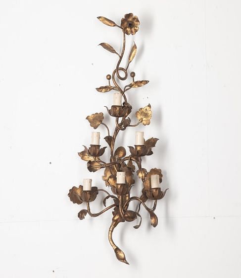 1930s Italian Metal Flower Wall Sconce LL2829054