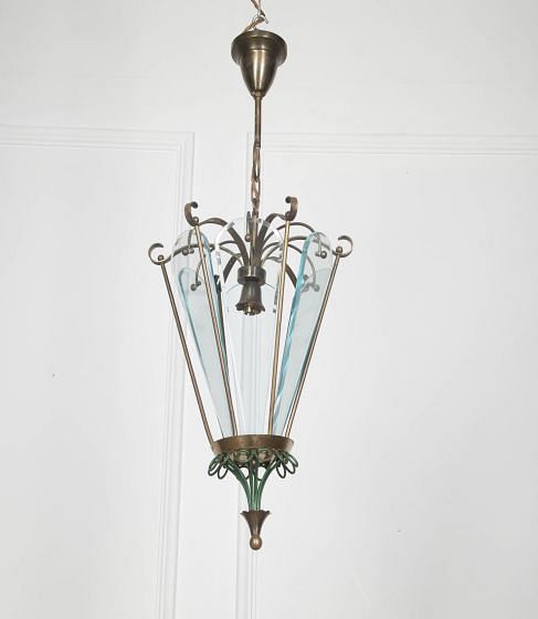 20th Century Brass Lantern Attributed Pietro Chiesa LL2931314
