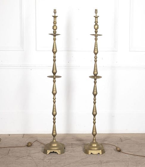 Pair of 20th Century Candlestick Floor Lamps LL4822153