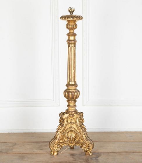 19th Century Gilded Candlestick LL8535286