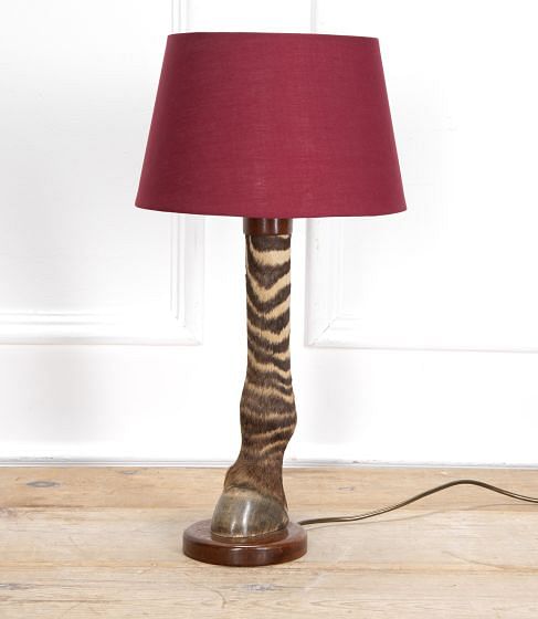 Taxidermy Zebra's Leg Table Lamp LT3937759