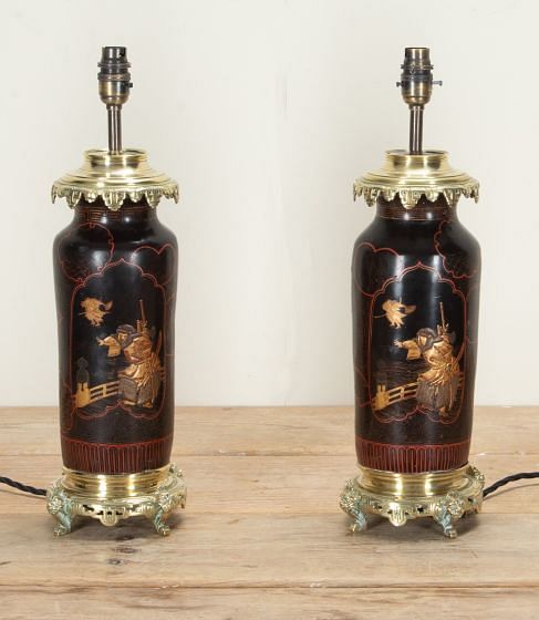 Pair of 19th Century Kyoto Satsuma Table Lamps LT5242395