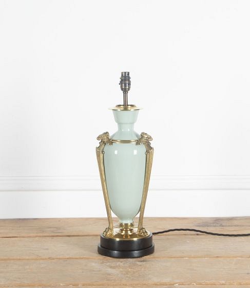 19th Century French Celadon Table Lamp LT5444041