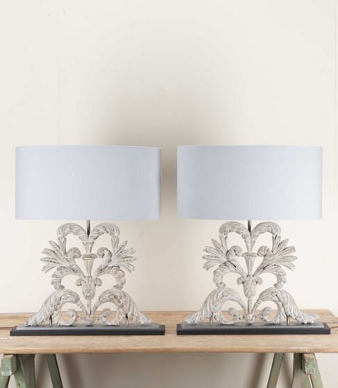 Pair of 19th Century Carved Wooden Lamps Made From Architectural Fragments LT6042283