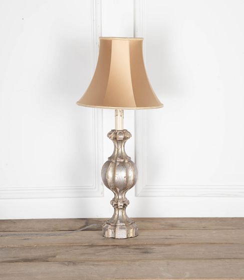 20th Century French Silvered Gesso Table Lamp LT8032373