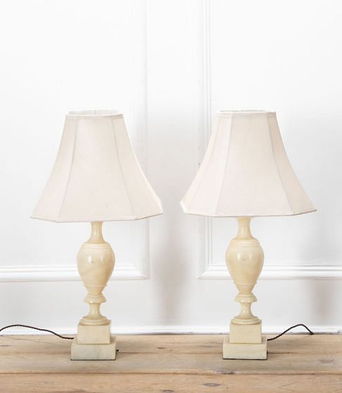 Pair of 20th Century Alabaster Table Lamps LT8037741