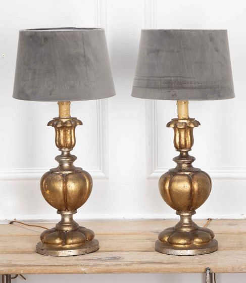 Pair of 19th Century French Giltwood Table Lamps LT8039774