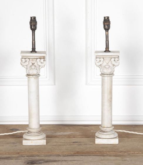 Pair of 19th Century Marble Table Lamps LT8135184