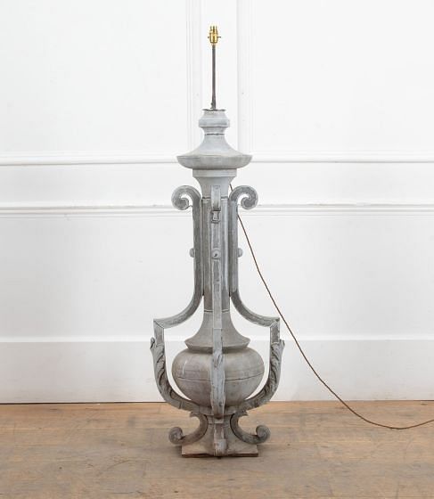 Large 19th Century French Zinc Finial Converted to Lamp LT9040281