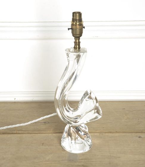 Mid-Century French Daum Crystal Cornucopia Table Lamp LT9210306