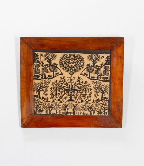 Swiss 19th Century Decoupage Marriage Picture LW0231989