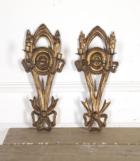 Pair of 19th Century French Gilded Sconces LW2014991