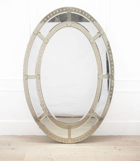 Large 20th Century Oval Mirror MI0133229