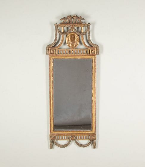 18th Century Danish Louis XVI Style Giltwood Mirror MI1344118