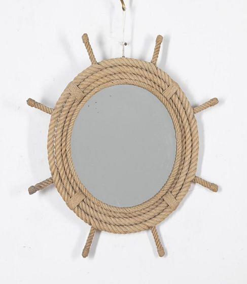 20th Century Audoux Minet Rope Helm Mirror MI1527682