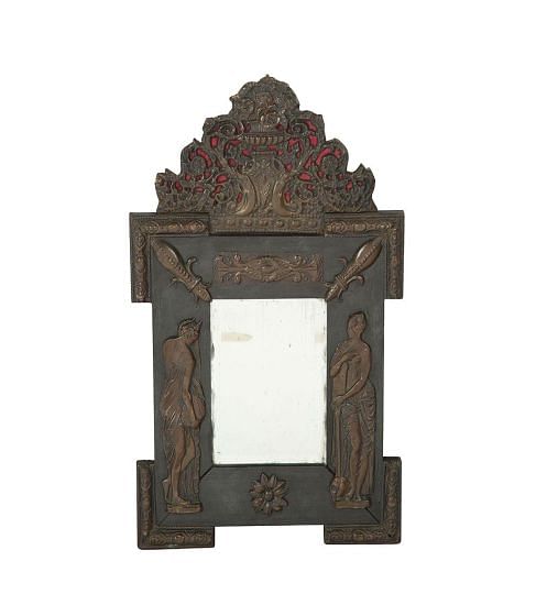 19th Century French Neo-Classical Revival Repoussé Mirror MI1560848