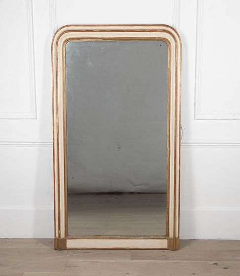 19th Century Large Gilt and Painted Over Mantle Mirror MI2933693