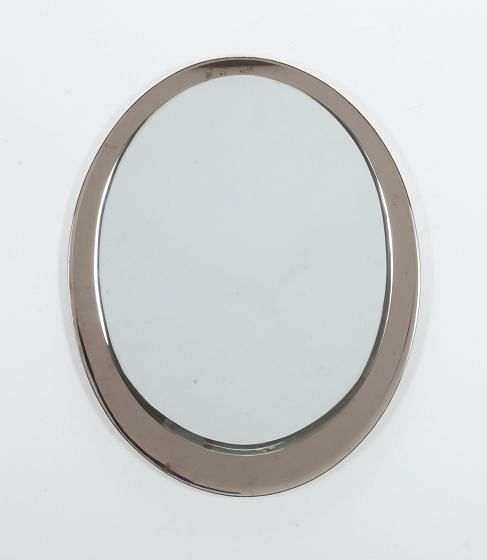 Italian 20th Century Fontana Arte Style Oval Bevelled Mirror MI2939579