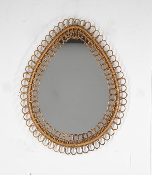 20th Century Bamboo and Rattan Mirror MI3025616