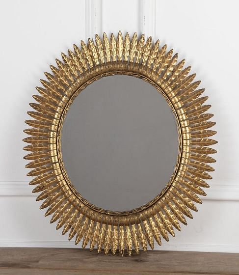 20th Century Gilded Metal Leaf Mirror MI3027574