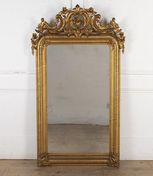 Large 19th Century Gilt Louis Philippe Mirror MI3423875