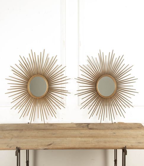 Pair of 20th Century Chaty Vallauris Sun Mirrors MI3432645