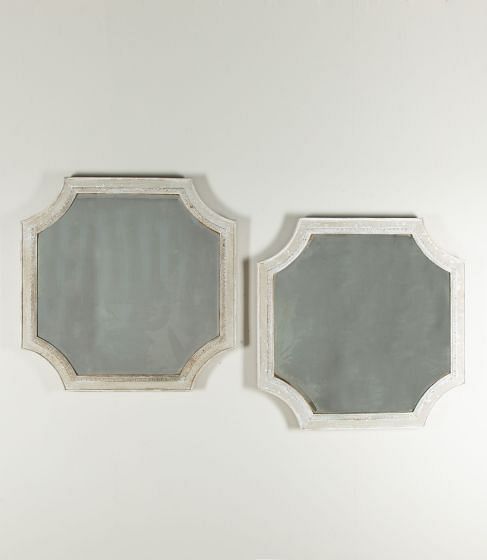 Pair of Early 20th Century English Painted Pine Mirrors MI3643115