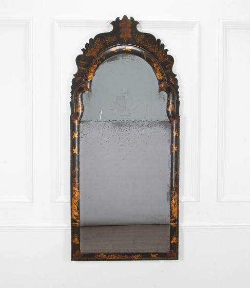 19th Century Queen Anne Japanned Pier Mirror MI4140304
