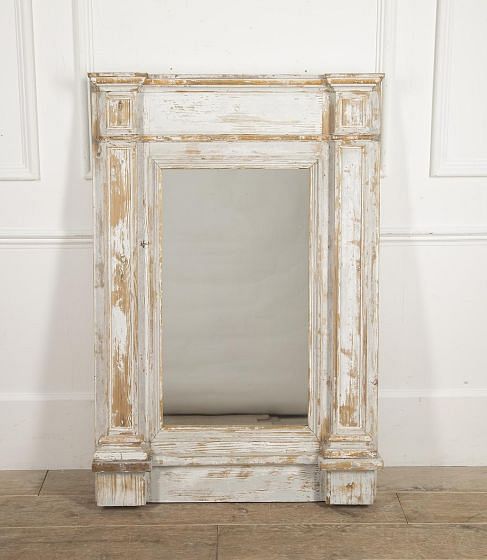 18th Century French White Trumeau Mirror MI4415549