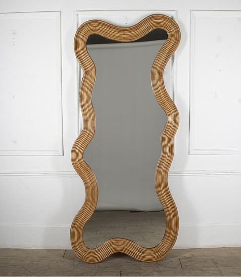 Large Mid-Century Style Italian Bamboo Mirror MI4626719