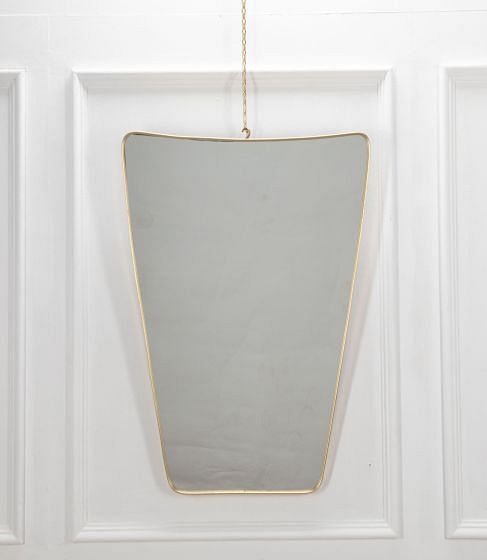 Mid-Century Italian Brass Mirror MI4633589