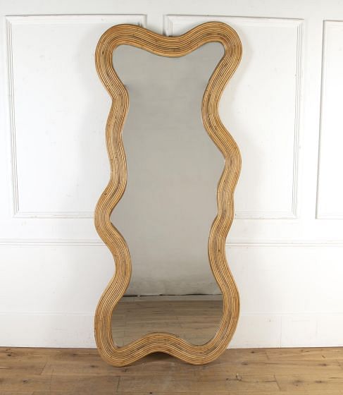Large Contemporary Bamboo Mirror MI4634124