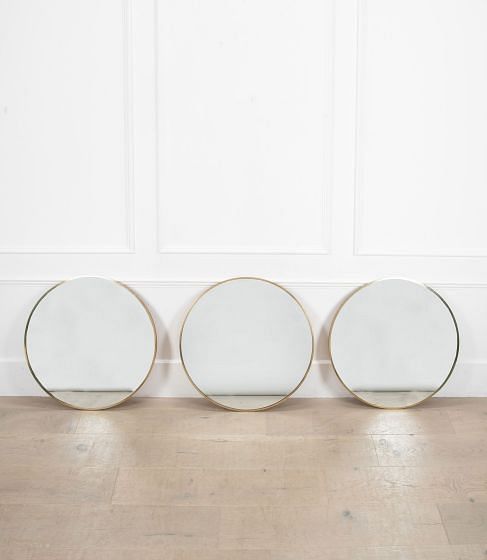 Set of Three 20th Century Italian Brass Mirrors MI4638221