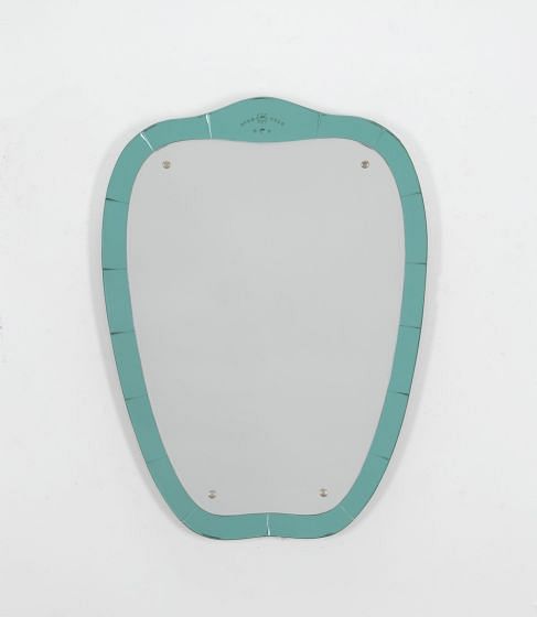 Mid-Century Green Glass Edge Mirror MI4638379