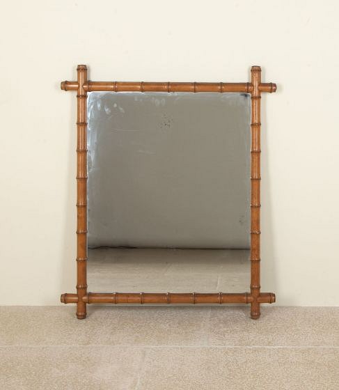 20th Century French Faux Bamboo Mirror MI4843633