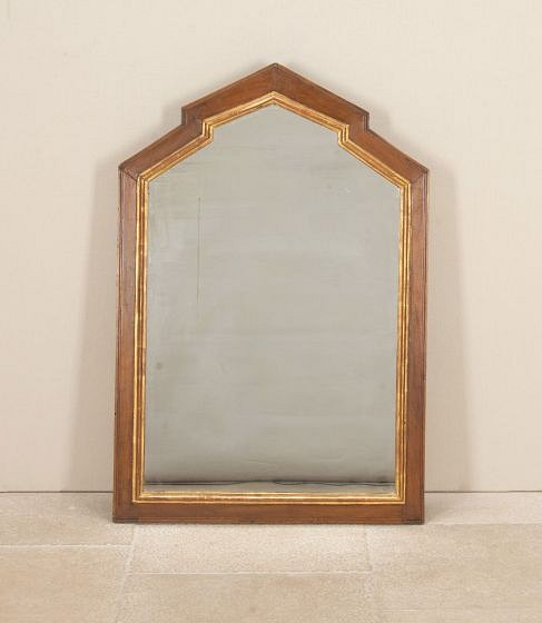 19th Century Italian Walnut and Gilt Mirror MI5243589
