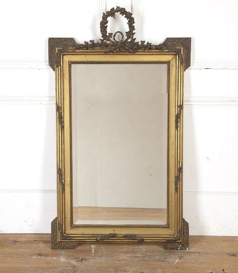 Large French 19th Century Gilt Mirror MI8016667