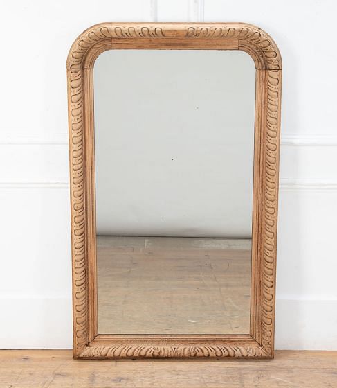 19th Century Scrubbed Oak Arched Topped Mirror MI8534761