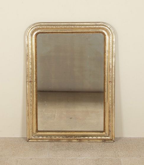 19th Century French Silvered Wall Mirror MI8543642