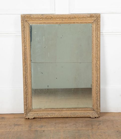 19th Century French Mirror in Carved Wood Frame MI9033947